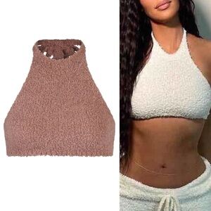 SKIMS Cozy Knit Bra Halter Bra Top! Retail $48.